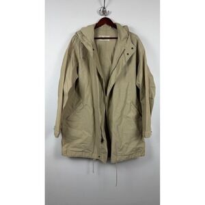 Vintage 90s Eddie Bauer M-51 Ripstop Field Parka Hooded Jacket Tan 3X USA